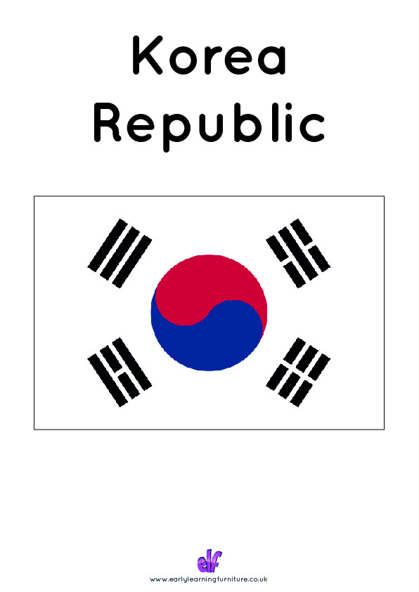 Free Teaching Resources Flags- Korea Republic