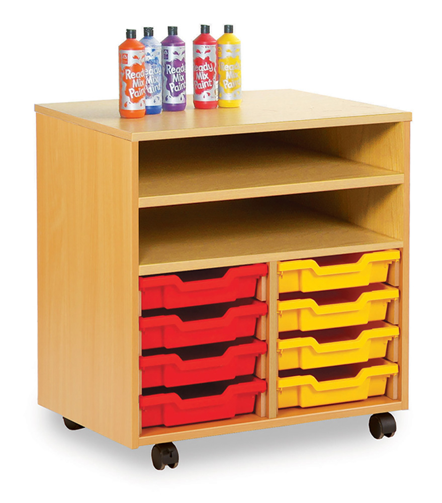 Art Storage Trolley With Trays And Shelves