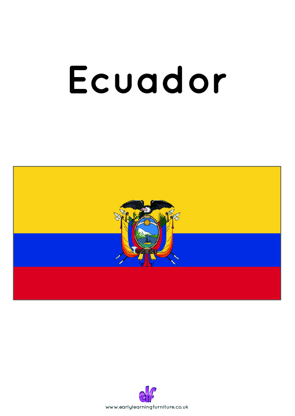 Free Teaching Resources Flags- Ecuador