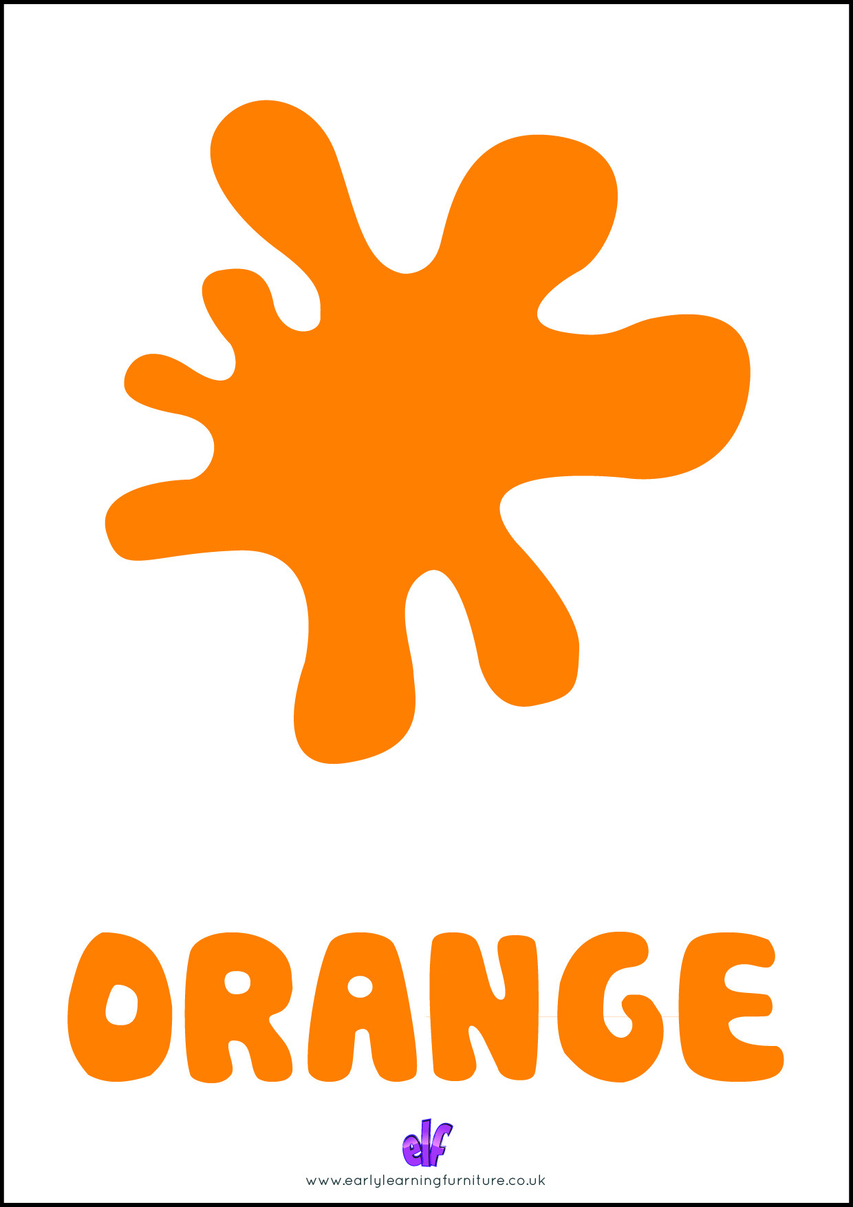 Free Teaching Resources Colours- Secondary Colour Orange