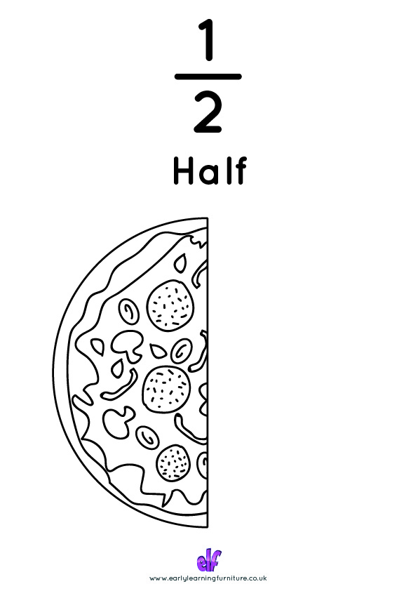 Free Teaching Resources Fractions- A Half