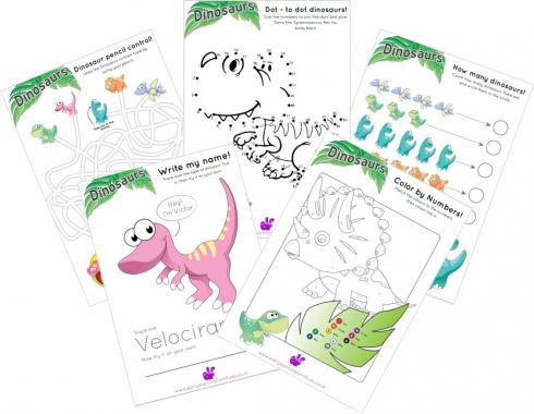 Dinosaur Printable Worksheets