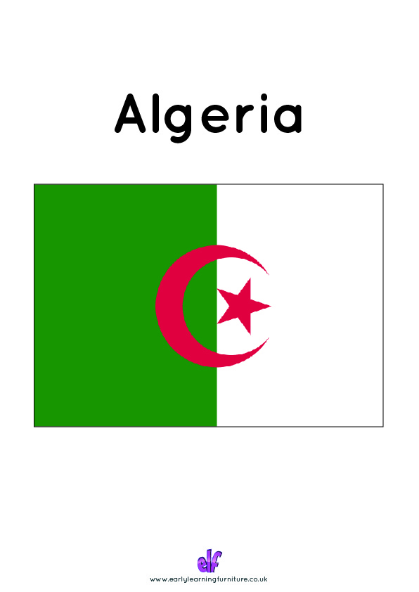 Free Teaching Resources Flags- Algeria