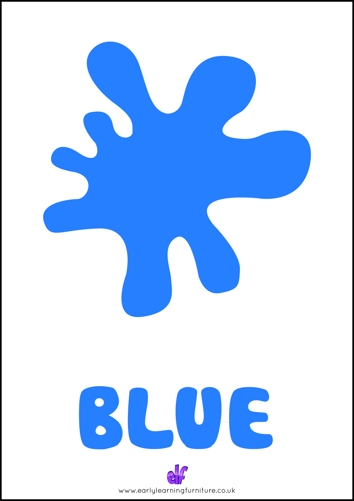 Free Teaching Resources Colours- Primary Colour Blue