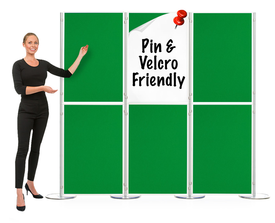 Pinnable 6 Panel And Pole School Display Boards