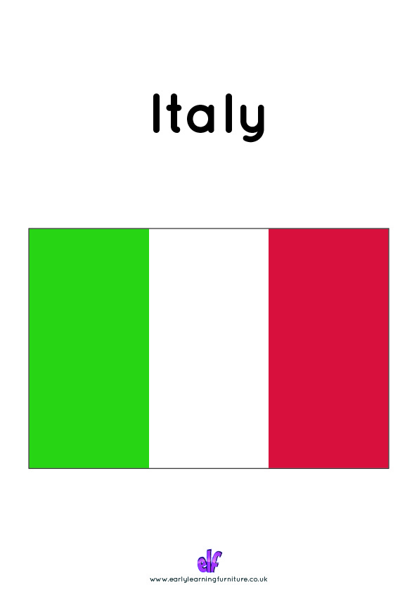 Free Teaching Resources Flags- Italy