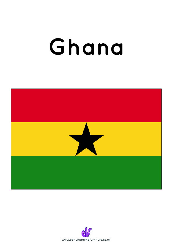 Free Teaching Resources Flags- Ghana