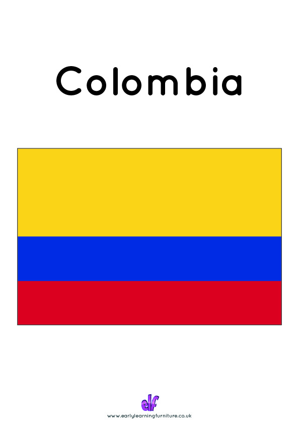 Free Teaching Resources Flags- Colombia