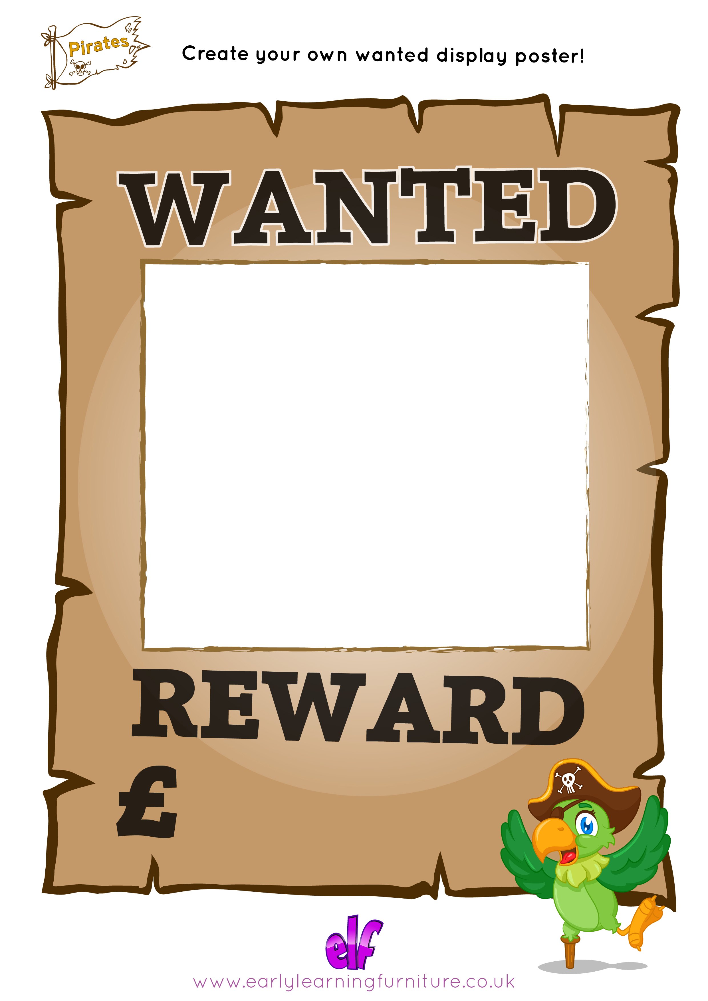 Free Teaching Resources Pirate Themed- Wanted Poster