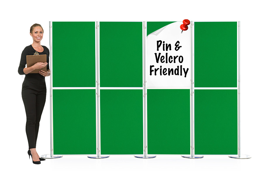 Pinnable 8 Panel and Pole School Display Boards
