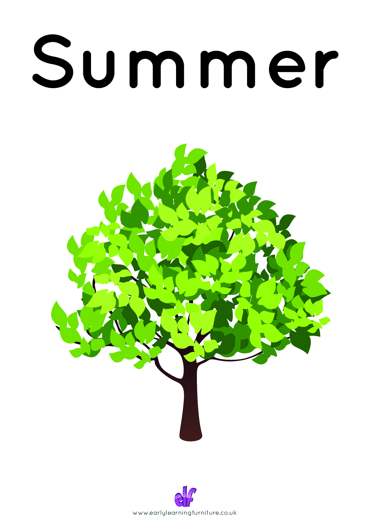 Free Teaching Resources Seasons- Summer Tree