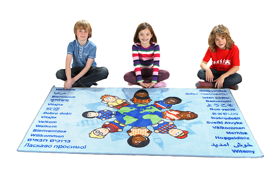 Children of The World Welcome Educational Rug