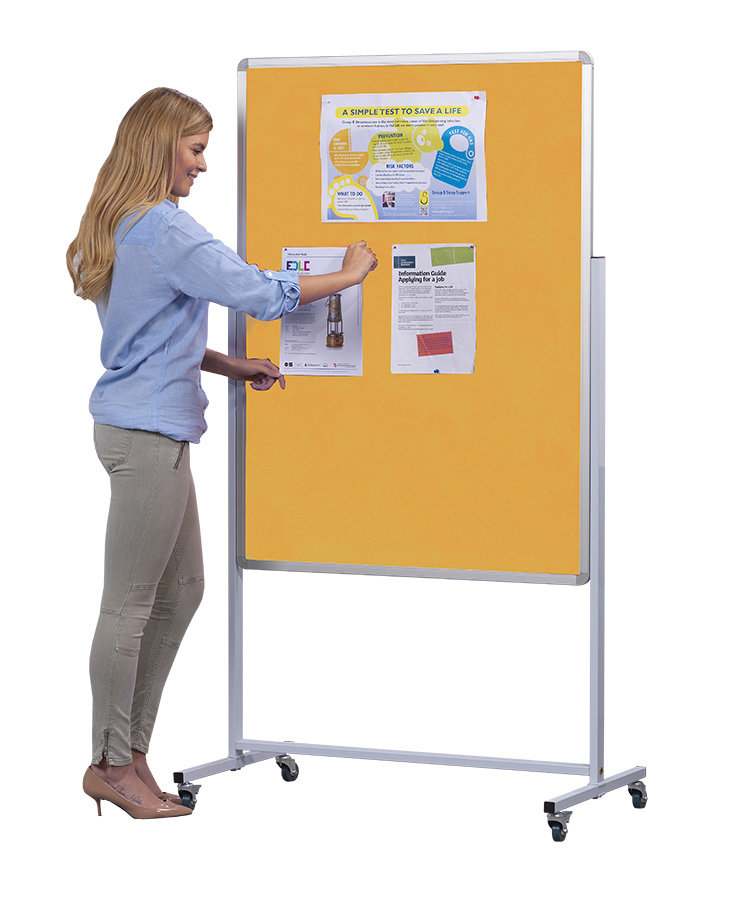 Accents Freestanding Mobile Notice Boards For Schools