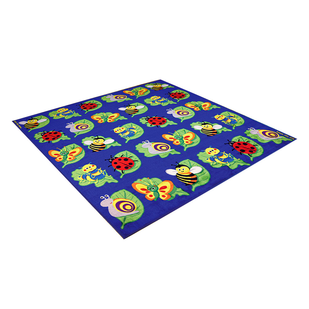 Back To Nature Bug Square Classroom Rugs