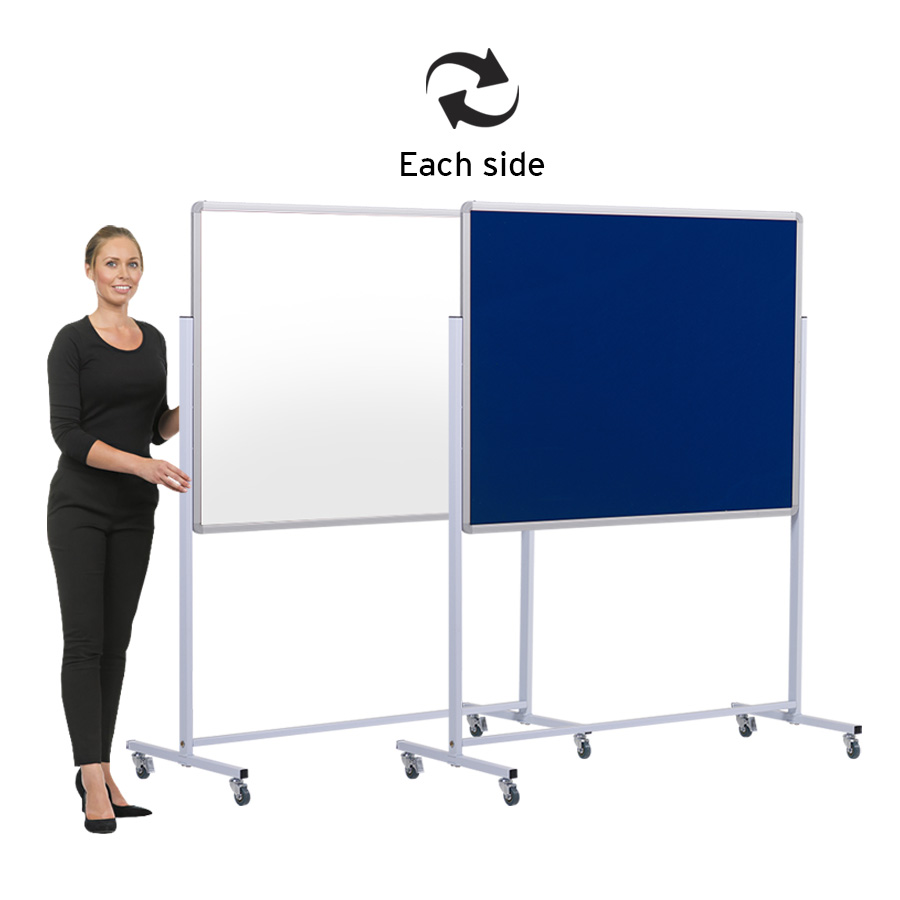 Mobile Writing Board and Pinboard Combi