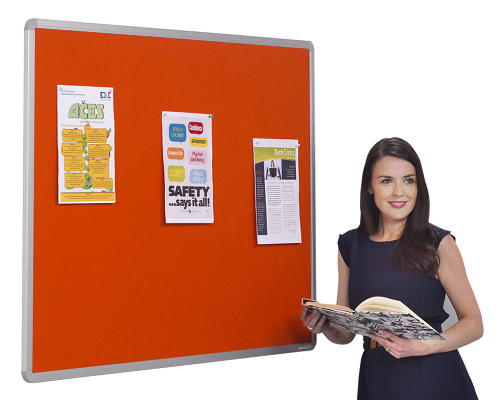 Wood Effect Aluminium Frame 240 x 120cm with Fixings Wonderwall Fully Fire-Retardant Notice Board Apple Green 8 Colours to Choose from 