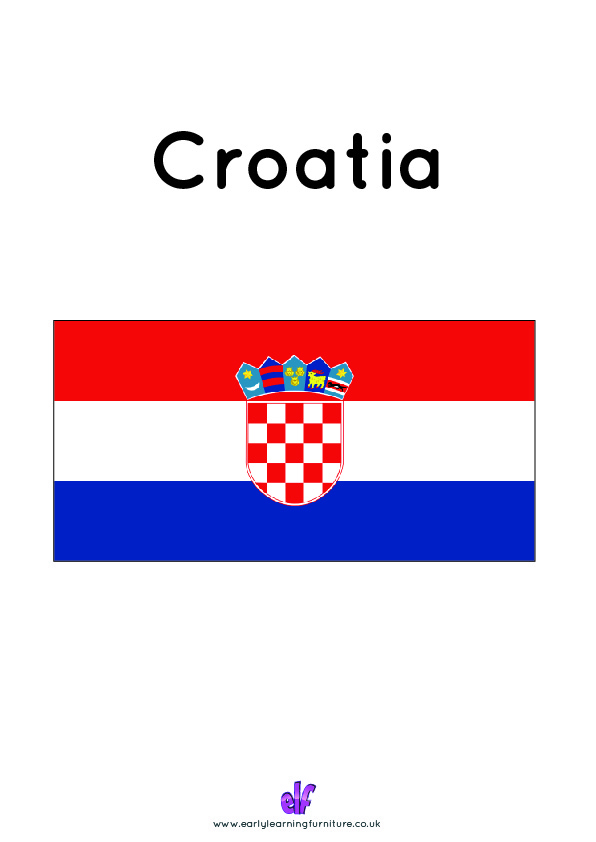 Free Teaching Resources Flags- Croatia