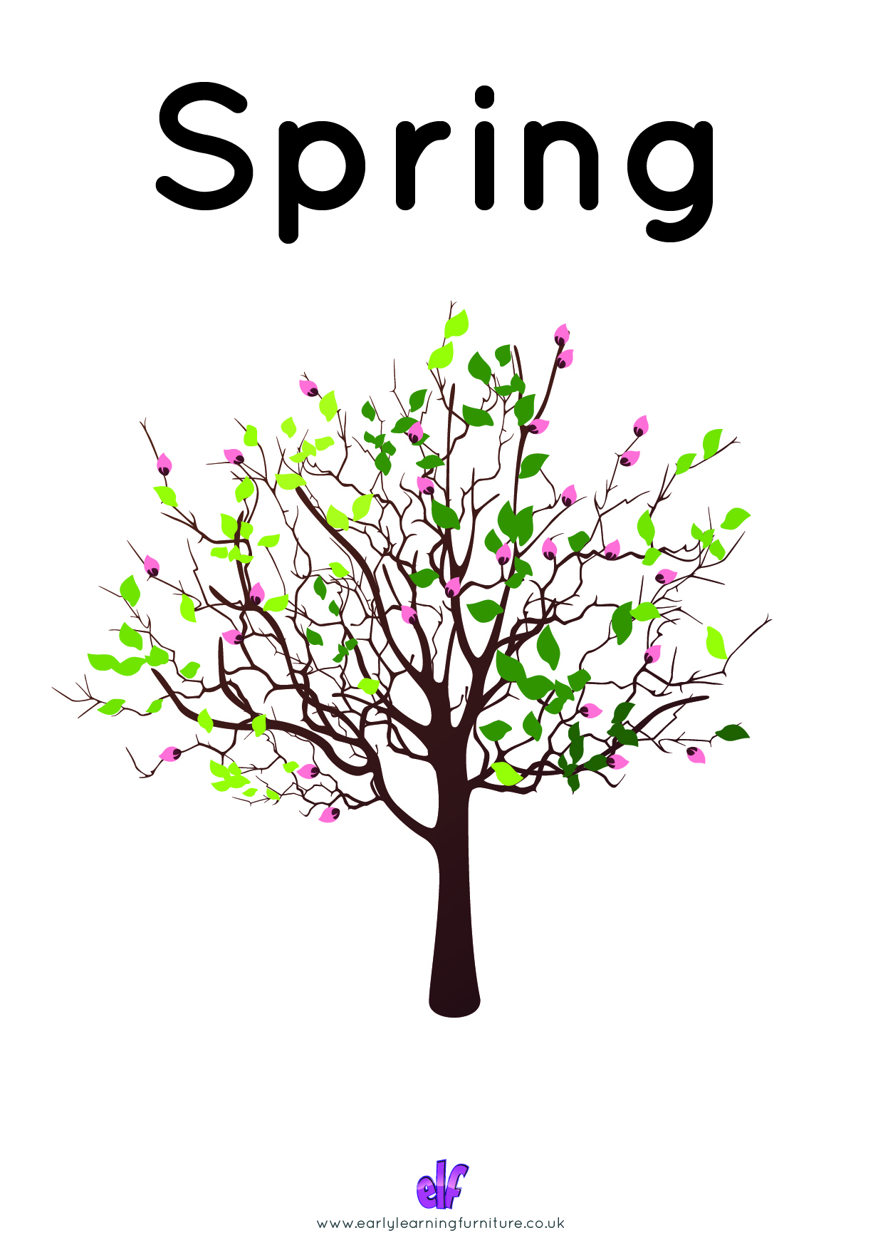 Free Teaching Resources Seasons- Spring Tree