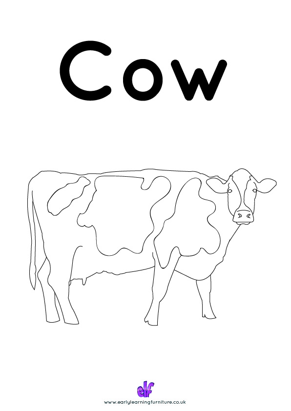 Free Teaching Resources Farm Animals- Cow