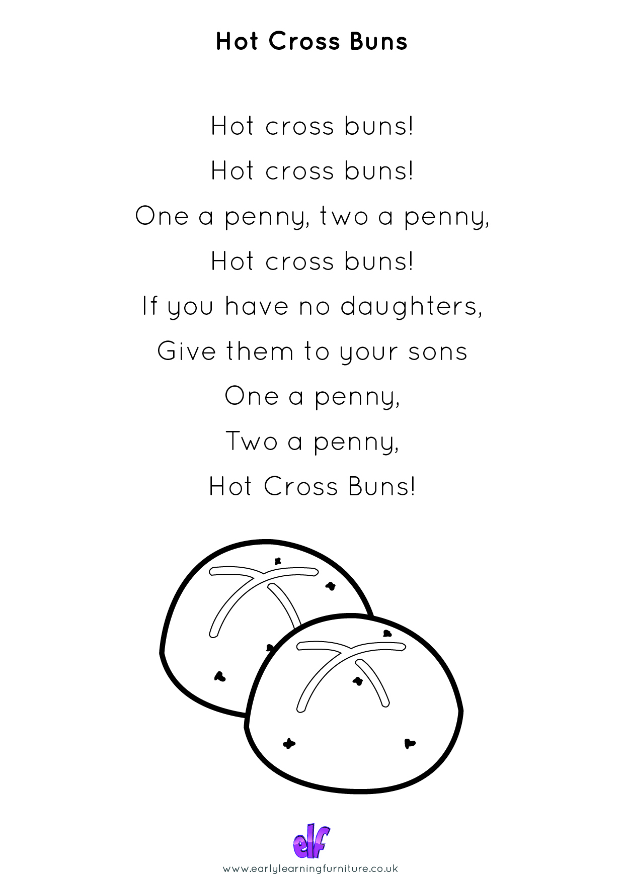 Free Teaching Resources Easter- Hot Crossed Buns Song
