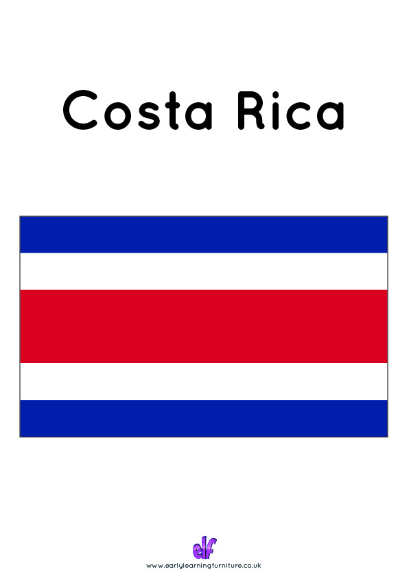 Free Teaching Resources Flags- Costa Rica