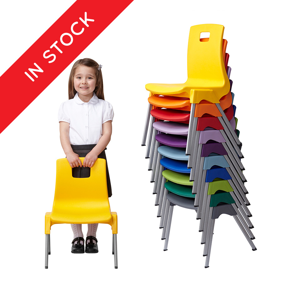 In Stock ST Classroom Chair Pack of 10